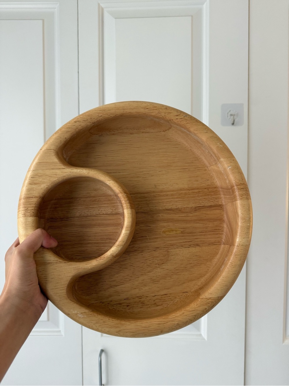 Crate & Barrel Beech Wood Chip and Dip Bowl (Item 555-223)